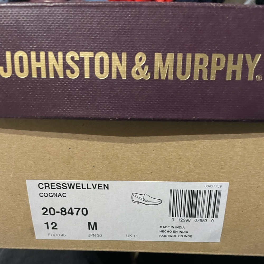 Johnston & Murphy Men’s Cresswell Venetian Loafer Size 12 New Unworn - Picture 2 of 2